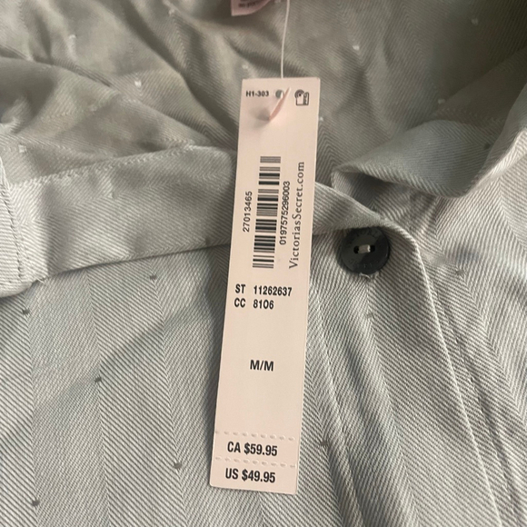 Victoria's Secret womens Grey Dot Flannel Nightshirt size medium - Picture 6 of 12